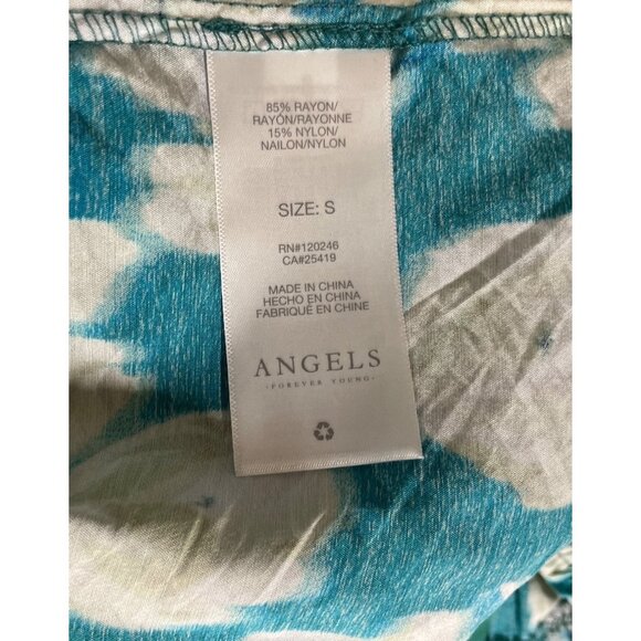 Angels Forever Young Green Floral Midi Dress Womens Size Small - Picture 10 of 11